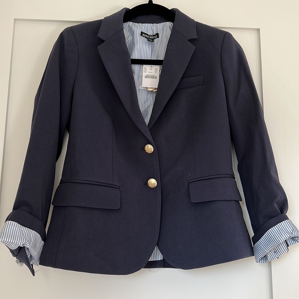 J.Crew mercantile blue blazer. Size 4 petite. Never worn